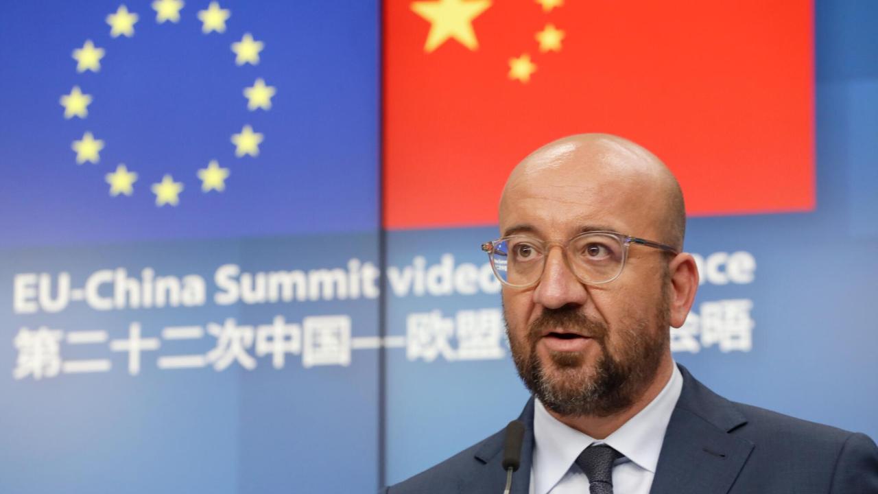 EU-ordförande Charles Michel efter EU-toppmötet med Kina.