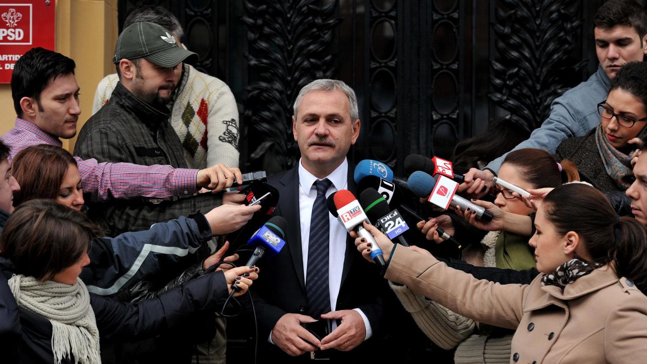 Liviu Dragnea ledaren för den rumänska socialdemokratiska regeringspartiet PSD har tidigare dömts för bland annat valfusk och maktmissbruk. Arkivbild.