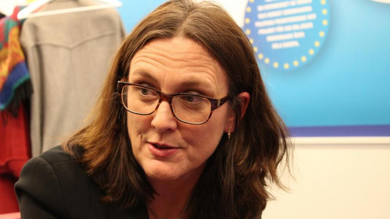 EU-kommissionär Cecilia Malmström meddelade på tisdagen att handelsförhandlingarna med Vietnam i princip var klara. Arkivbild.