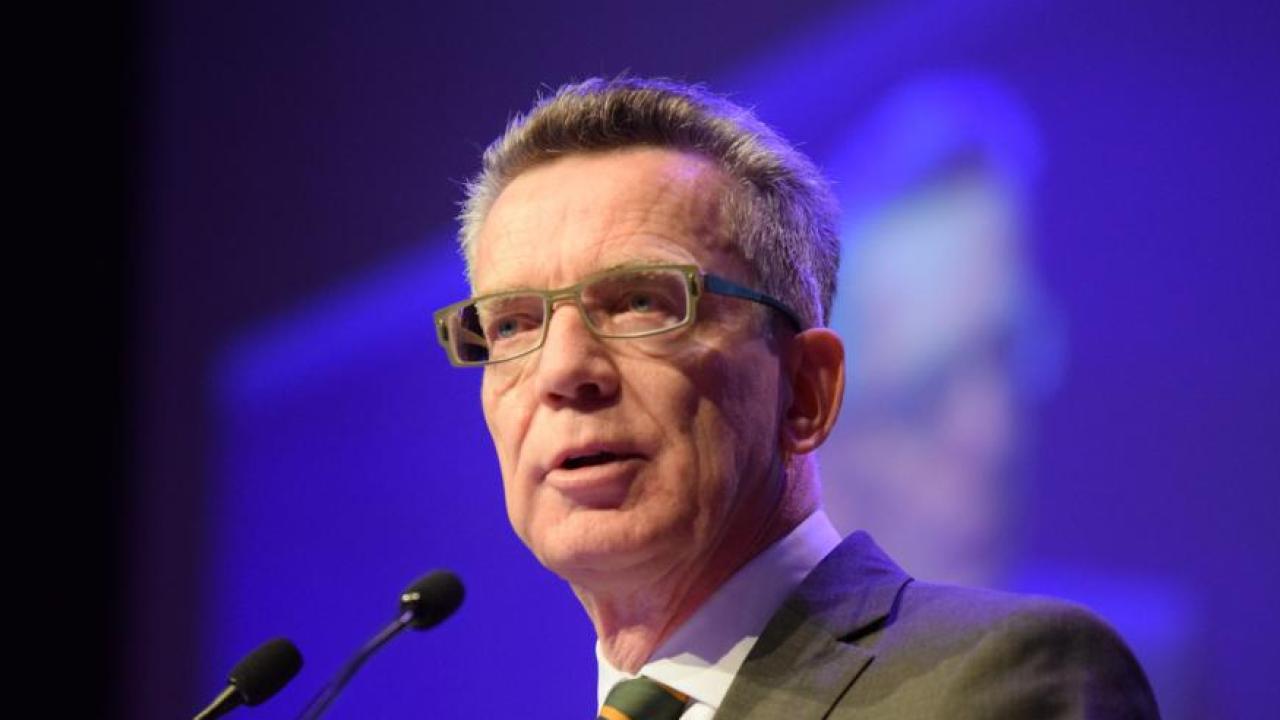 Tysklands kristdemokratiske inrikesminister Thomas de Maizière. Arkivbild.
