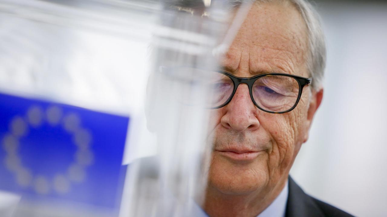 EU-kommissionens ordförande Jean-Claude Juncker under onsdagens debatt i EU-parlamentet. Arkivbild.