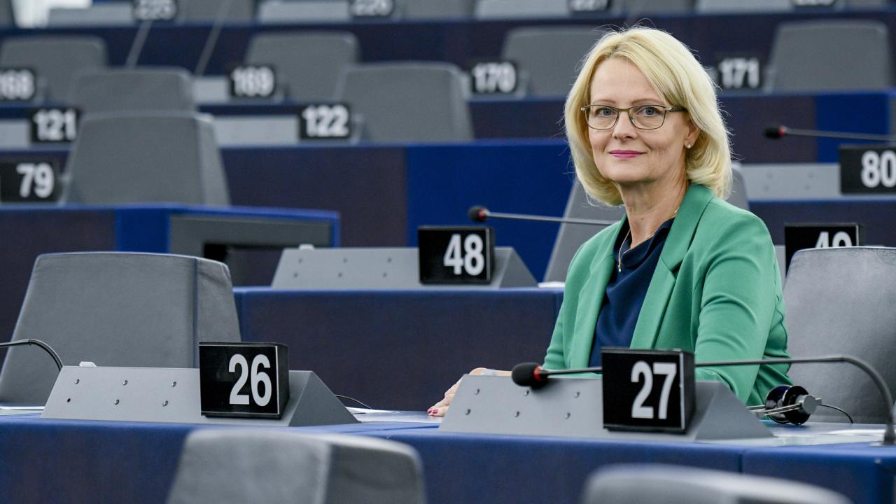 Europaparlamentariker Heléne Fritzon (S) i plenum.