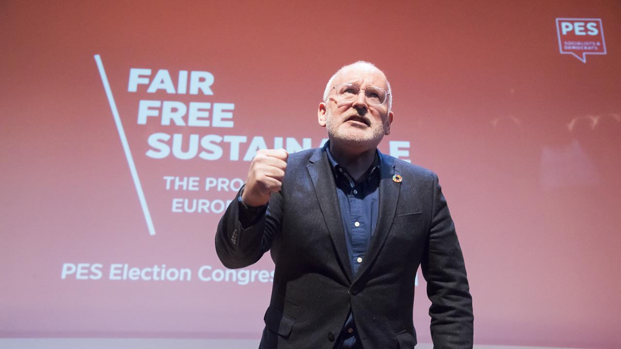 Den nederländske EU-kommissionären Frans Timmermans är de europeiska socialdemokratiska partiernas kandidat till posten som EU-kommissionens näste ordförande. Arkivbild.