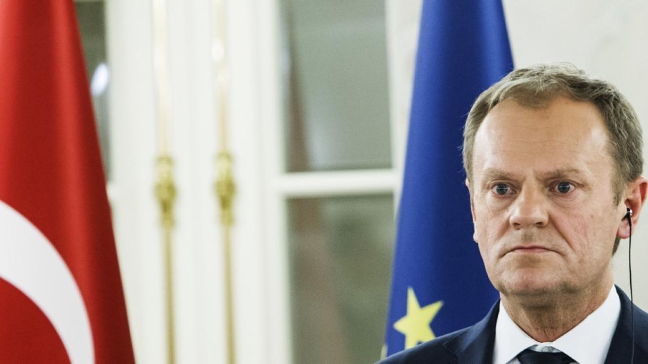 Europeiska rådets ordförande Donald Tusk leder förhandlingarna i Bryssel. Arkivbild.