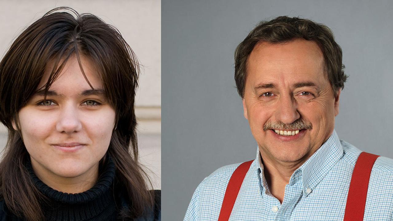 Amelia Andersdotter (PP) och Jens Nilsson (S) 