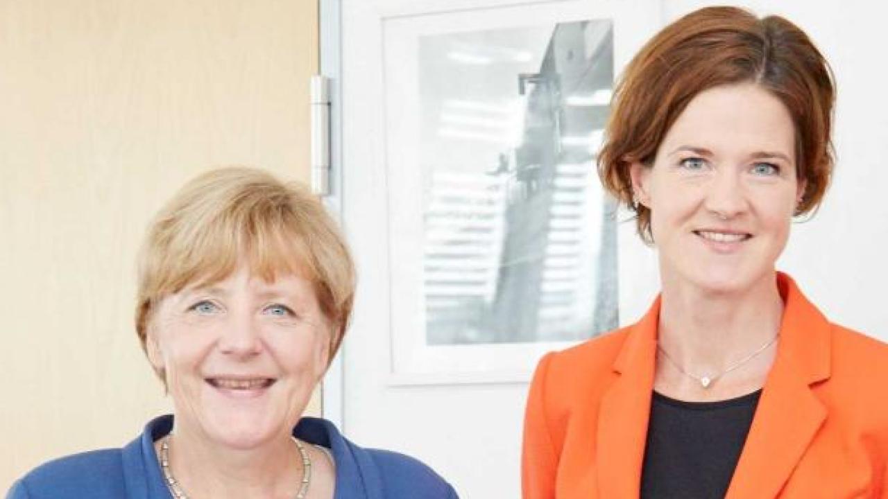 Angela Merkel och Anna Kinberg Batra mötes i Berlin på måndagen,