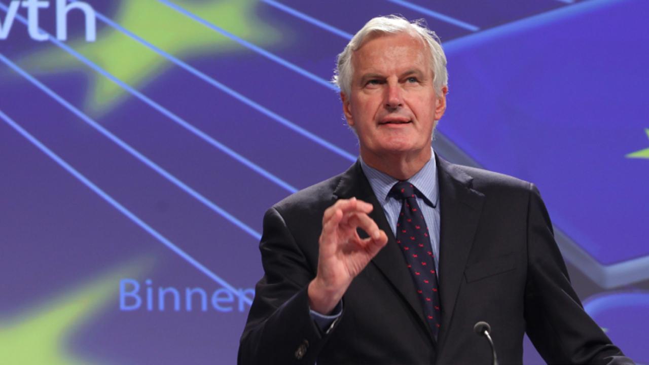 EU-kommissionär Barnier presenterar prioriteringar för tillväxt