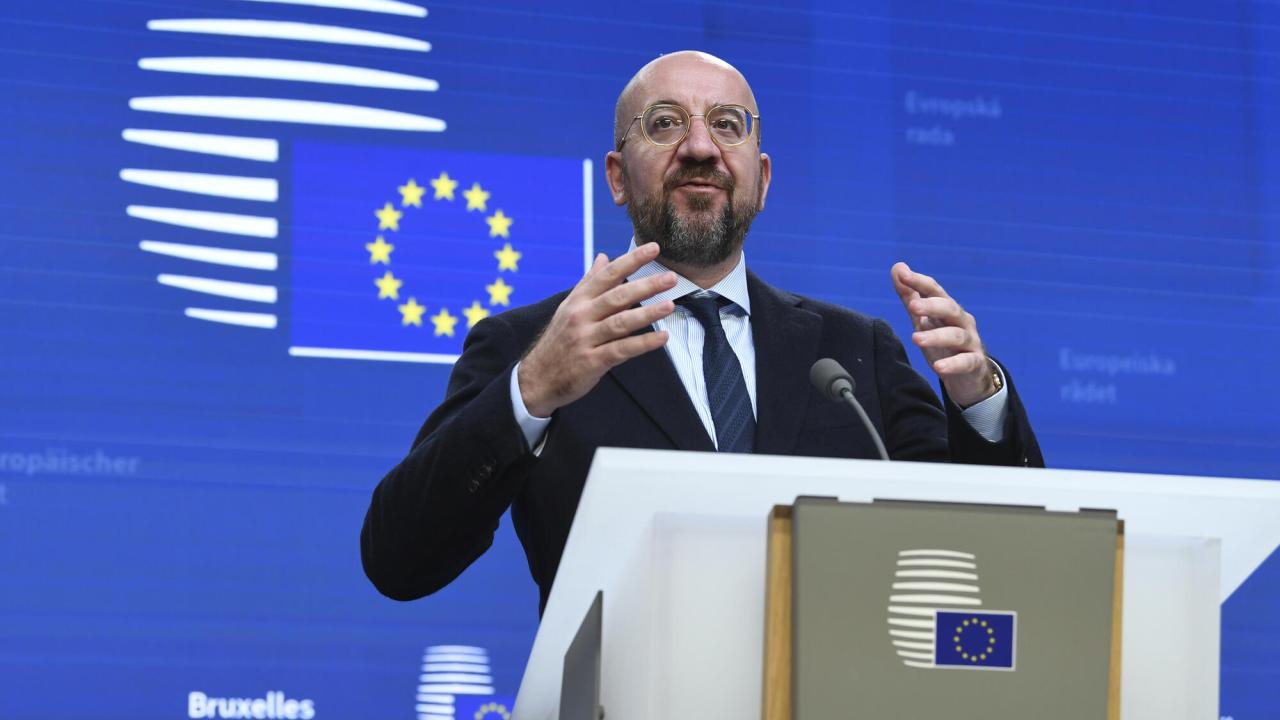 Europeiska rådets ordförande Charles Michel annonserade att EU-ledarna nått en överenskommelse om energi på toppmötets första dag – men det ledarna är eniga om är att jobba vidare med frågan.  