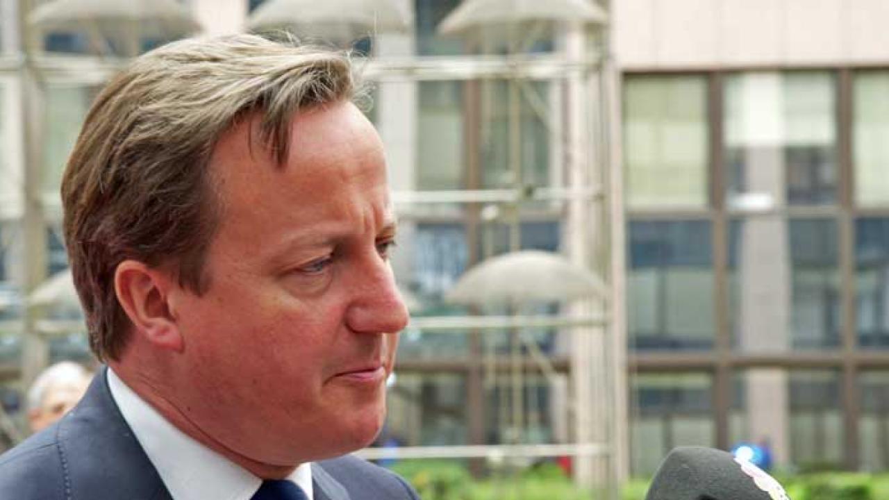 Storbritanniens premiärminister David Cameron får allt mer kritik mot myndigheternas ageranden mot tidningen The Guardian i samband med Snowdenaffären. Arkivbild. 