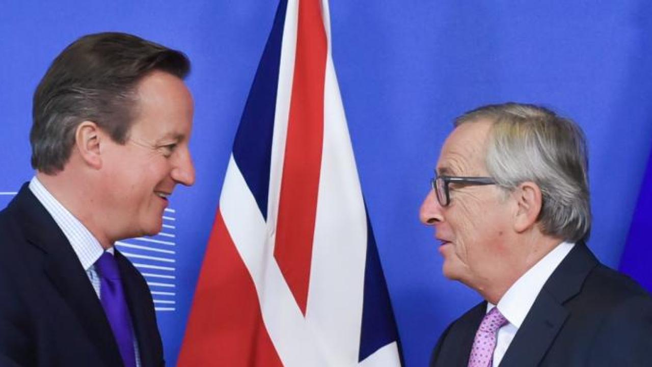 Storbritanniens premiärminister David Cameron och EU-kommission ordförande Jean-Claude Juncker.