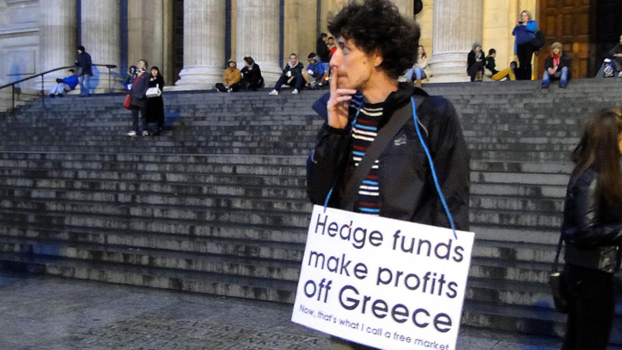 Hedgefonder hotar att dra Grekland inför Europadomstolen om de inte får sina utlånade pengar tillbaka. Arkivbild.