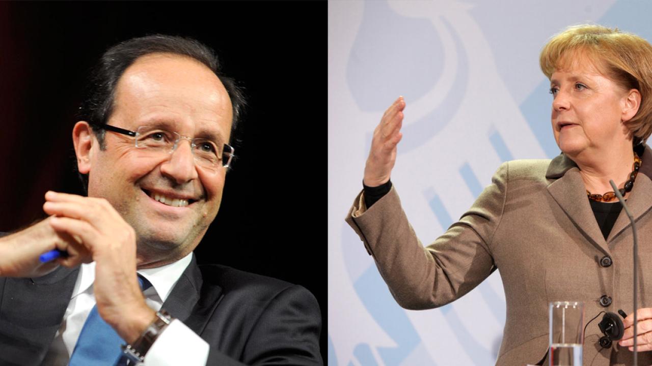 Ett nytt radarpar? Den nyvalde franske presidenten François Hollande och tyska förbundskanslern Angela Merkel.