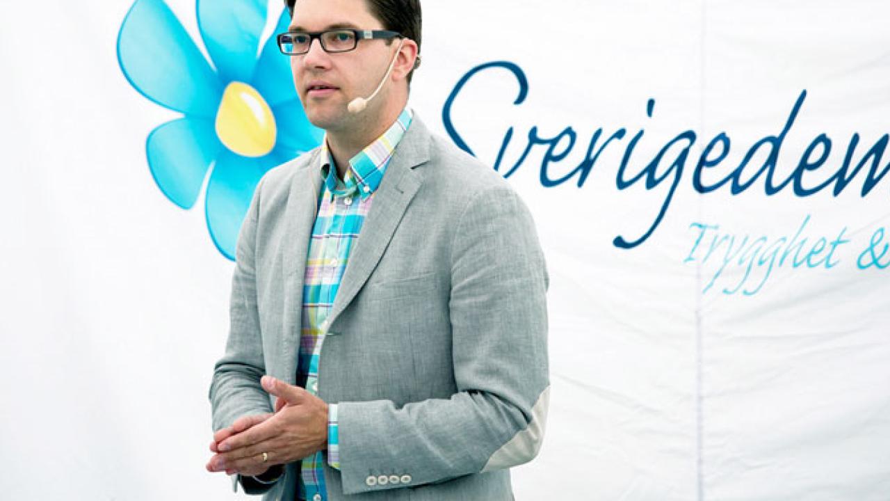 Sverigedemokraterna vill omförhandla det svenska EU-medlemskapet och sedan låta en folkomröstning ta ställning. Det framgår av partiets nya EU-valplattform som antas på lördag. Arkivbild.