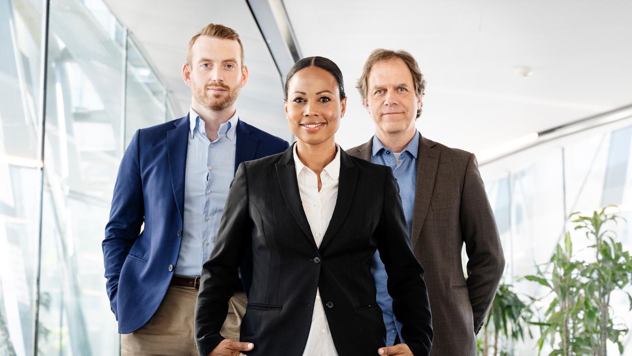 Europaparlamentarikerna Jakop Dalunde (MP), Alice Bah Kuhnke (MP) och Pär Holmgren (MP).