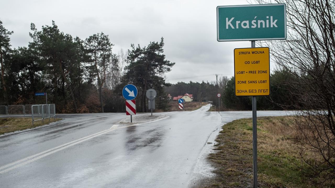 Kraśnik i östra Polen är en av de kommuner som infört vad man kallar "hbtq-fria zoner". Arkivbild.