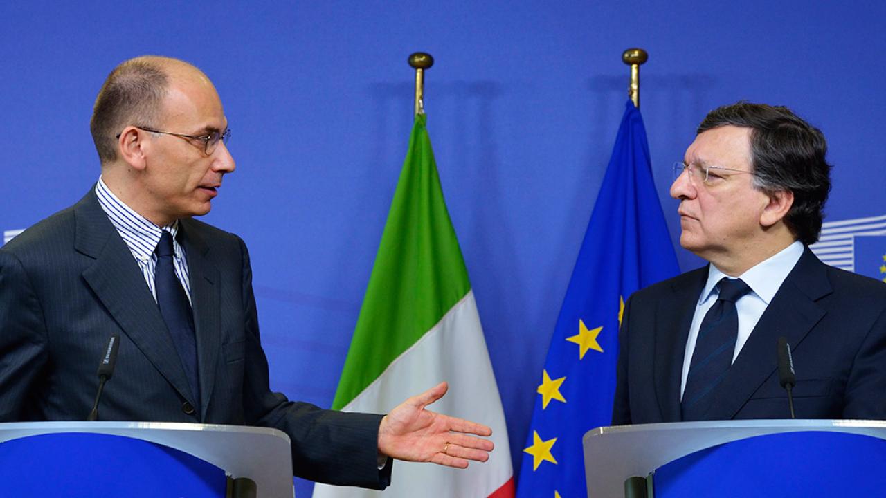 Italiens premiärminister Enrico Letta och EU-kommissionens ordförande José Manuel Barroso träffades i Bryssel på torsdagsmorgonen.