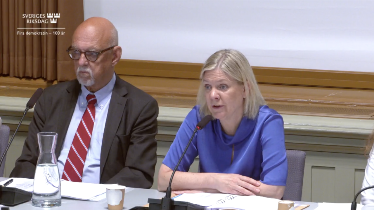 Statsminister Magdalena Andersson (S) förankrade på onsdagen regeringens ståndpunkter om bland annat livsmedelskrisen och Ukrainas medlemskap inför veckans toppmöte i Bryssel. 