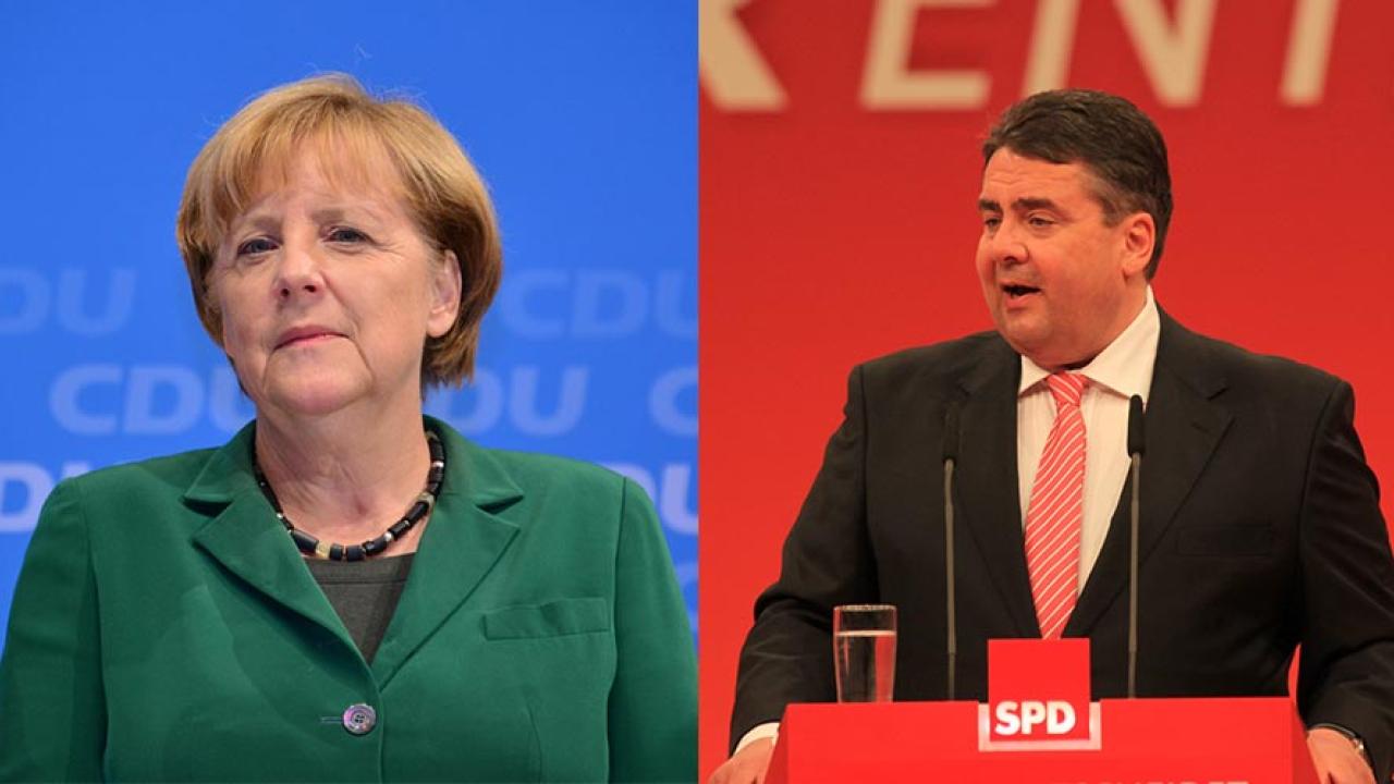 Förhandlingar inleds på onsdag mellan förbundskansler Angela Merkel och socialdemokratiske Sigmar Gabriel.