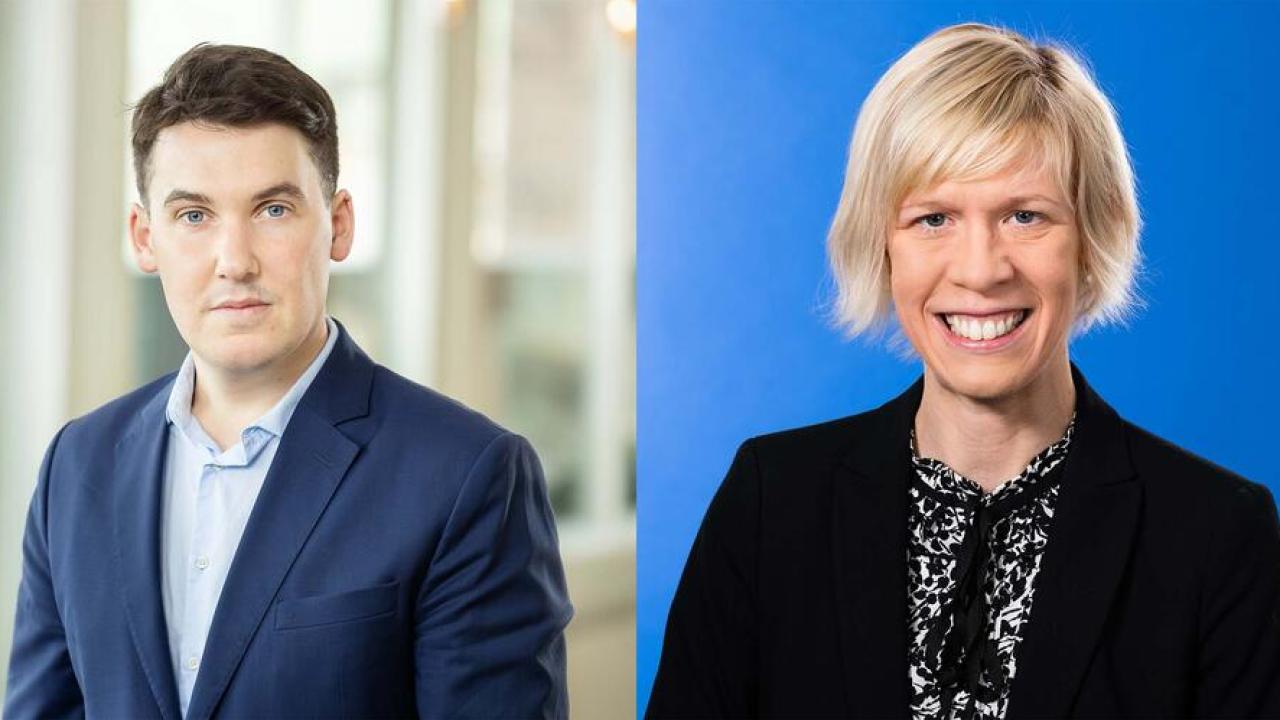 Joar Forssell Liberalernas utrikespolitiska talesperson och Maria Nilsson ledamot för Liberalerna i EU-nämnden.