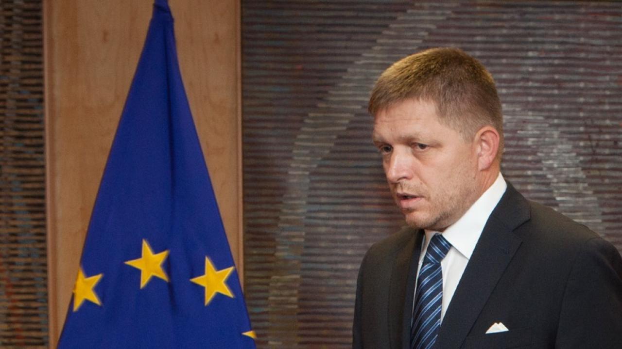 Slovakiens socialdemokratiske premiärminister Robert Fico. Arkivbild.