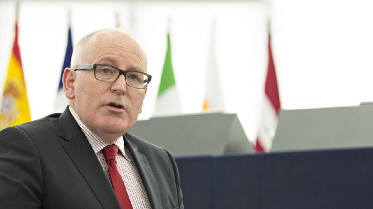 EU-kommissionens förste vice ordförande Frans Timmermans sköter förhandlingarna med den polska regeringen. Arkivbild.