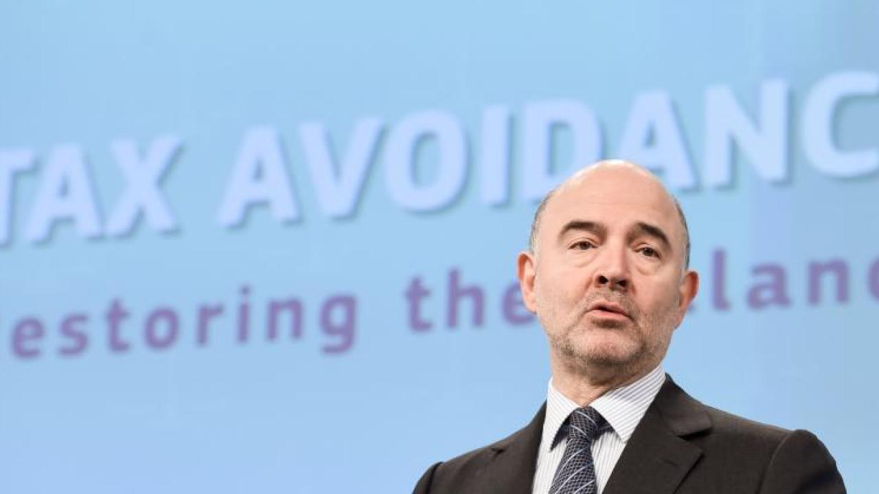 EU:s skattekommissionär, den franske socialdemokraten Pierre Moscovici. Arkivbild.