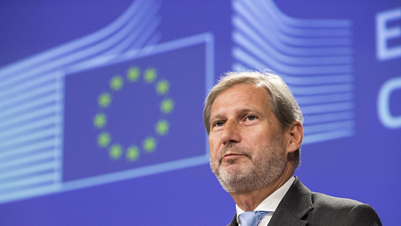 EU-kommissionär Johannes Hahn med ansvar för grannskapspolitik och utvidgningsförhandlingar.