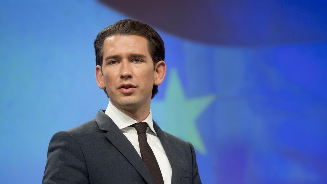 Österrikes kristdemokratiske förbundskansler Sebastian Kurz. Arkivbild.