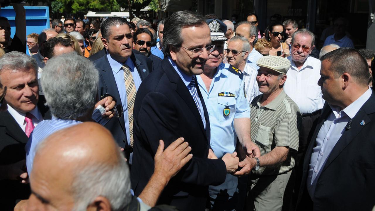 Antonis Samaras, ledare för Ny Demokrati, segrade i det grekiska valet. Arkivbild.