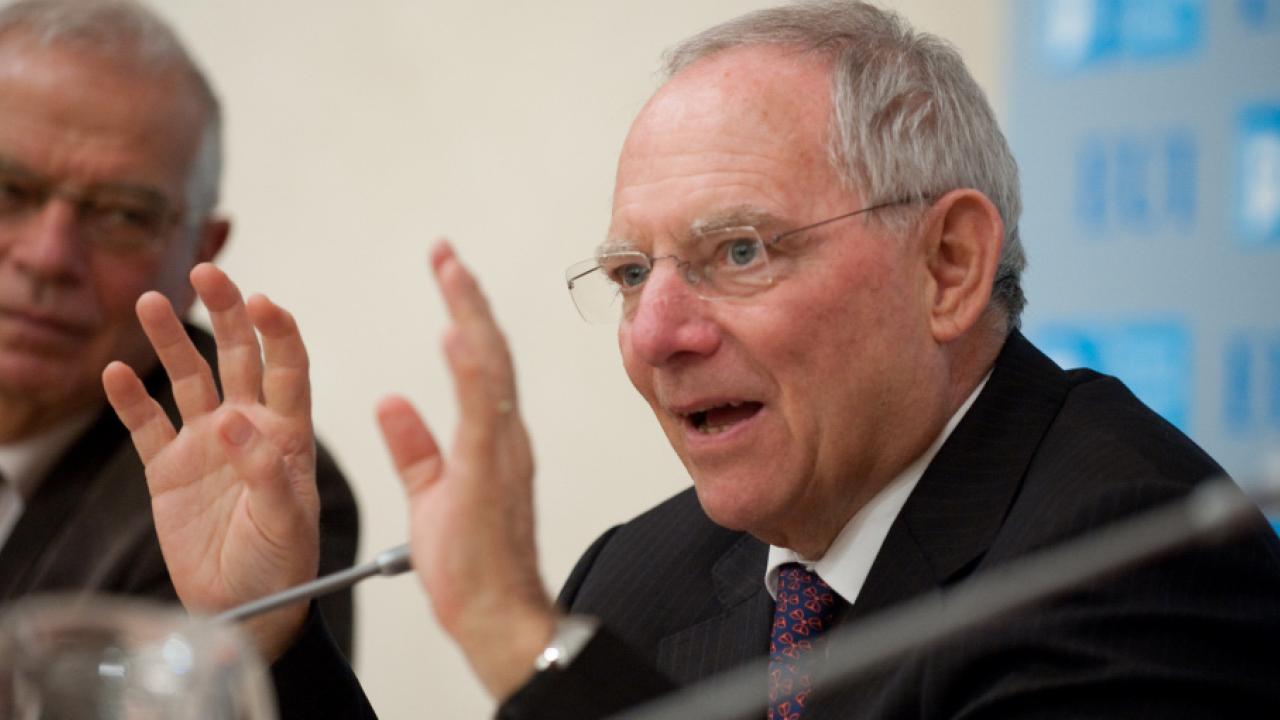 Den tyske finansministern Wolfgang Schäuble. Arkivbild.