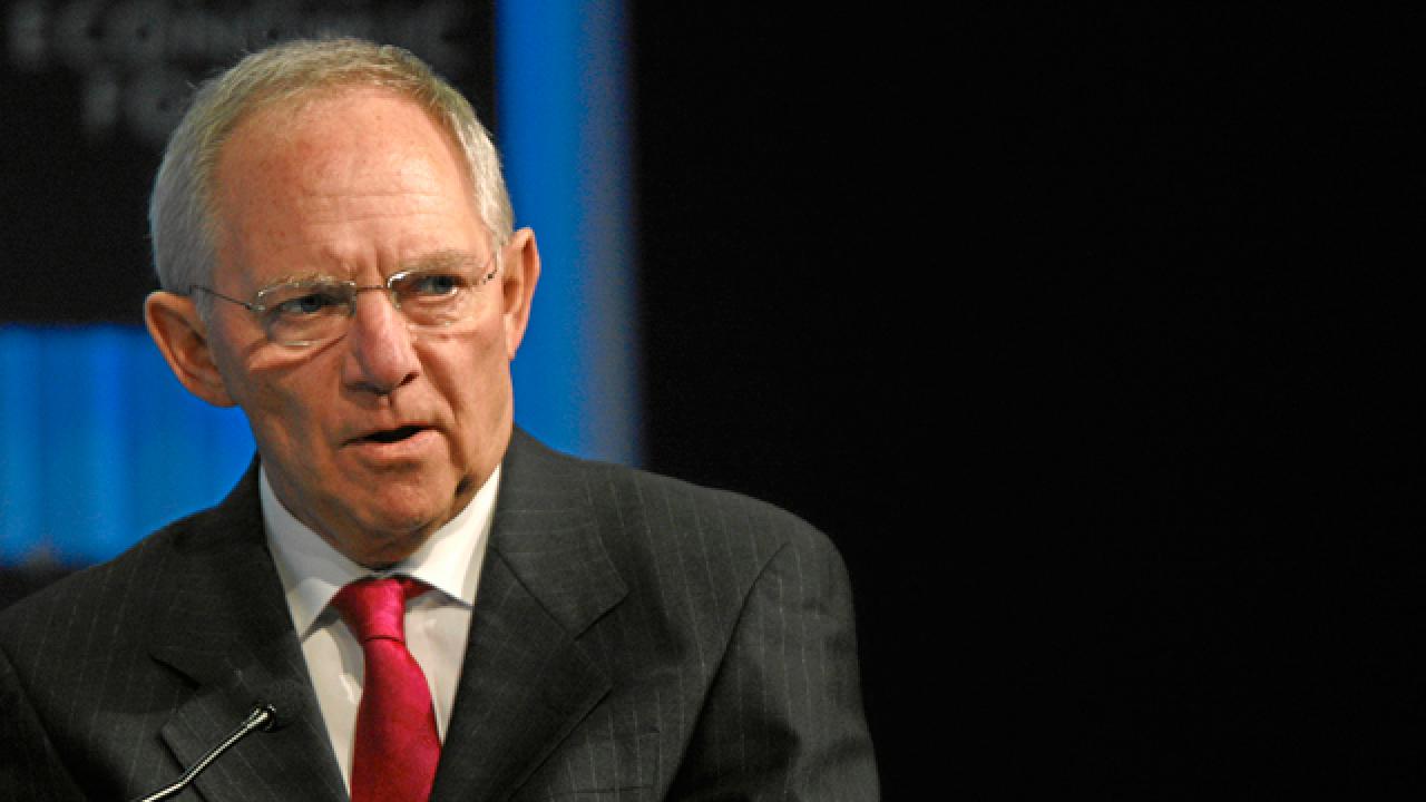 Arkivbild. Tysklands finansminister Wolfgang Schäuble tror inte att krisen för Grekland löses på nästa EU-toppmöte