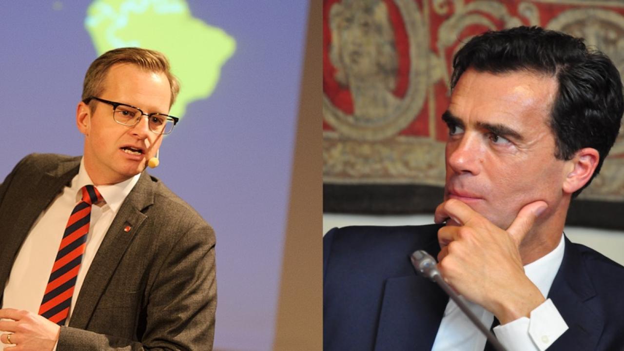Närings- och innovationsminister Mikael Damberg (S) och Italiens statssekreterare för EU-frågor Sandro Gozi.