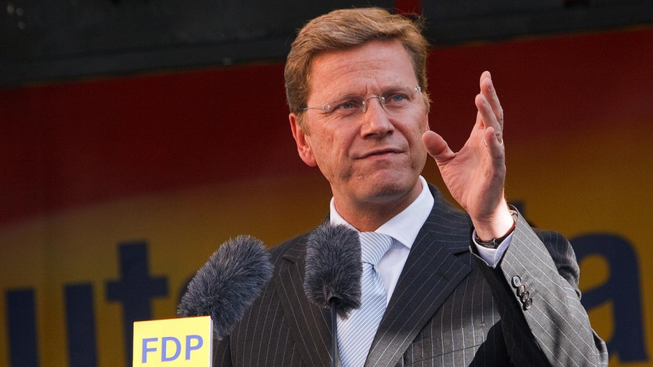 Tysklands utrikesminister Guido Westerwelle vill ha folkomröstning om ny europeisk konstitution. Arkivbild.