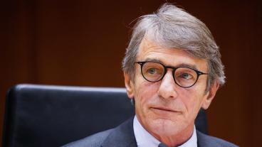 EU-parlamentets talman David Sassoli. Arkivbild.