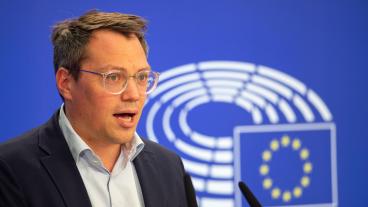 EU-parlamentets föredragande Teimo Wölken på debatten under torsdagen den 11 november 2021 om EU-parlamentets krav att motverka SLAPPs.  