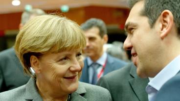 Tysklands förbundskansler Angela Merkel och Greklands premiärminister Alexis Tsipras. Arkivbild.
