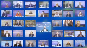 Onsdagens EU-toppmöte med länderna på västra Balkan skulle ha hållits i kroatiska Zagreb men ägde på grund av coronakrisen rum virtuellt. 