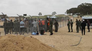 Shousha-flyktinglägret på den tunisisklibyska gränsen. Arkivbild.