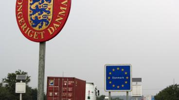 Gränsen mellan Tyskland och Danmark. Arkivbild.