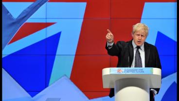 Storbritanniens utrikesminister Boris Johnson var inte helt säker på vilken sida han skulle ställa sig på. Arkivbild.