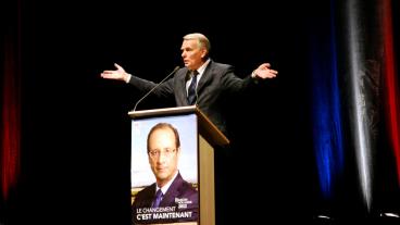 Frankrikes premiärminister Jean-Marc Ayrault vid ett valkampanjtal tidigare i år.