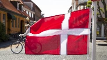 Danmarks gräns på Öresundsbron.