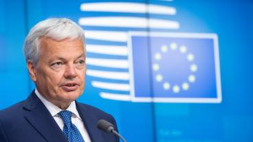Justitiekommissionär Didier Reynders beklagar att inte fler framsteg har gjorts inom rättsstatsområdet i Ungern. 