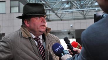 Eskil Erlandsson under onsdagens besök i Bryssel