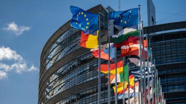 Louise Weiss-byggnaden i EU-parlamentet i Strasbourg. 