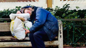 Andelen hemlösa greker har ökat med 25 procent sedan 2009. Arkivbild.