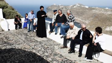 Bara en knapp majoritet av de traditionellt EU-positiva grekerna vill vara kvar i unionen. Arkivbild.