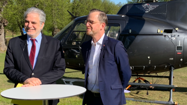  EU-kommisionären Christos Stylianides och inrikesminister Mikael Damberg (S).