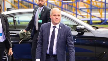 Sveriges justitieminister Morgan Johansson på väg till ett möte EU:s justitieministrar. (Arkivbild)