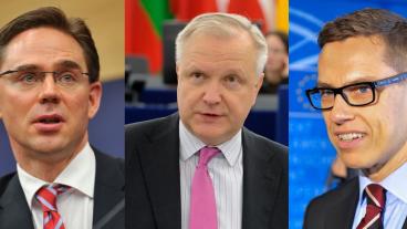 Jyrki Katainen, Olli Rehn och Alexander Stubb.